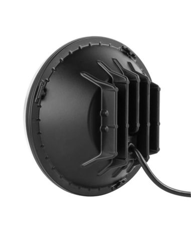 Farol LED Homologado de 7 Polegadas com Luz de Posição, Alta, Cruzamento e Luz Diurna DRL E20 17.5 Ref. Ø178 | LeonLeds