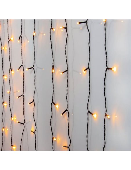 Rideau lumineux LED pour intérieur ou extérieur GOLDEN WARM WHITE 1300x5mm