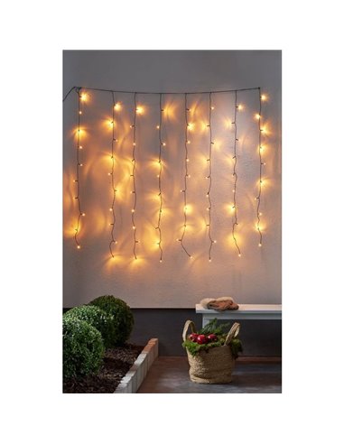 Cortina de luces LED para interior o exterior GOLDEN WARM WHITE 1300x5mm