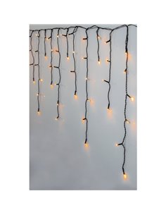 Guirlande Rideau LED avec différentes hauteurs DORÉ BLANC CHAUD bande lumineuse intérieure et extérieure 5900x550mm