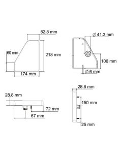 Hochwertige LED-Rückleuchte mit Dreieck- und 5-Pin-Stecker, 12 V/24 V, rechteckige Form, Lucidity | LeonLeds 2