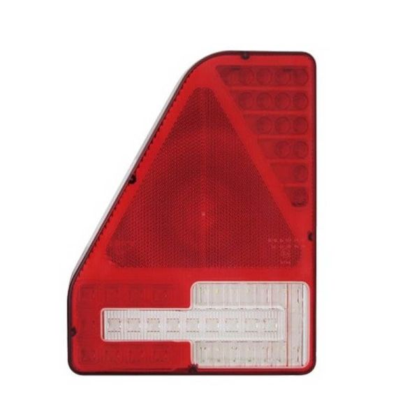 Hochwertige LED-Rückleuchte mit Dreieck- und 5-Pin-Stecker, 12 V/24 V, rechteckige Form, Lucidity | LeonLeds