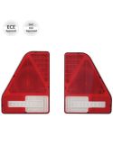 Hochwertige LED-Rückleuchte mit Dreieck- und 5-Pin-Stecker, 12 V/24 V, rechteckige Form, Lucidity | LeonLeds
