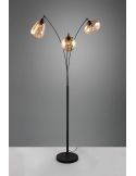Lámpara de Pie con 3 Pantallas de vidrio Ámbar Colección Lumina 3XE14 417000313 | LeonLeds