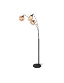 Lámpara de Pie con 3 Pantallas de vidrio Ámbar Colección Lumina 3XE14 417000313 | LeonLeds