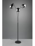 Lámpara de Pie con 3 Pantallas de vidrio Ahumado Colección Lumina 3XE14 | LeonLeds
