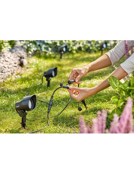 Pacote 3 Unidades. Refletor LED para estaca externa LV Spot Garden Link com cabo e plugue 8719514477353 | LeonLeds