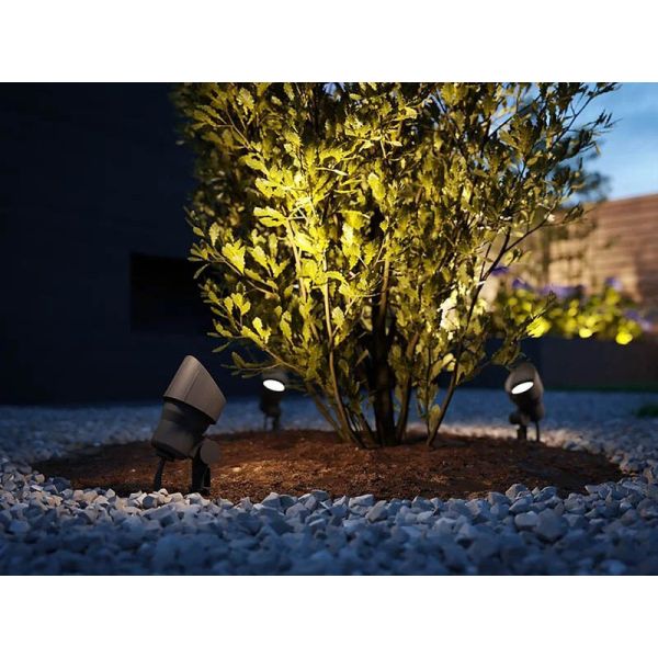 Pacote 3 Unidades. Refletor LED para estaca externa LV Spot Garden Link com cabo e plugue 8719514477353 | LeonLeds