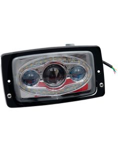 Faro LED rectangular empotrable Delantero con Luz de Carretera, Luz de Cruce, Posición y Luz Diurna | LeonLeds
