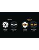 Faro LED redondo largo alcance Homologado 9" Luz de Posición Blanca y Ambar R10 ECE-R149 y ECE-R148 25 Hella | LeonLeds