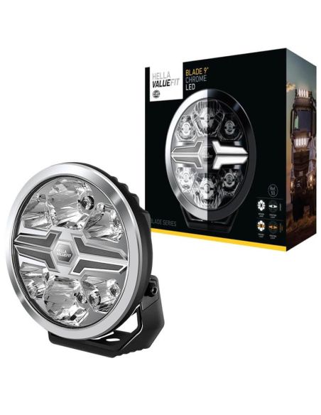 Phare LED rond longue portée homologué 9" Feu de position blanc et orange R10 ECE-R149 et ECE-R148 25 Hella | LeonLeds