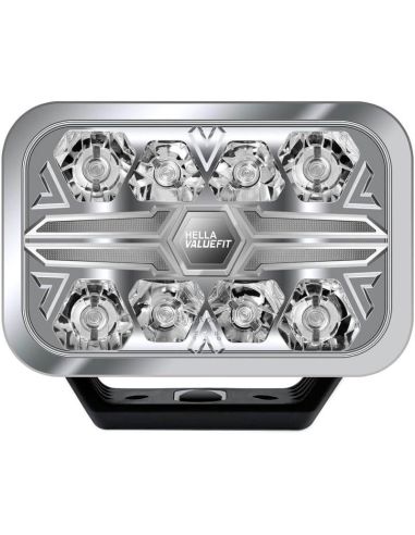 Farol LED Retangular Aprovado 9" Luz de Posição Branca e Âmbar e Longo Alcance R10 ECE-R149 e ECE-R148 25 Pontos Hella