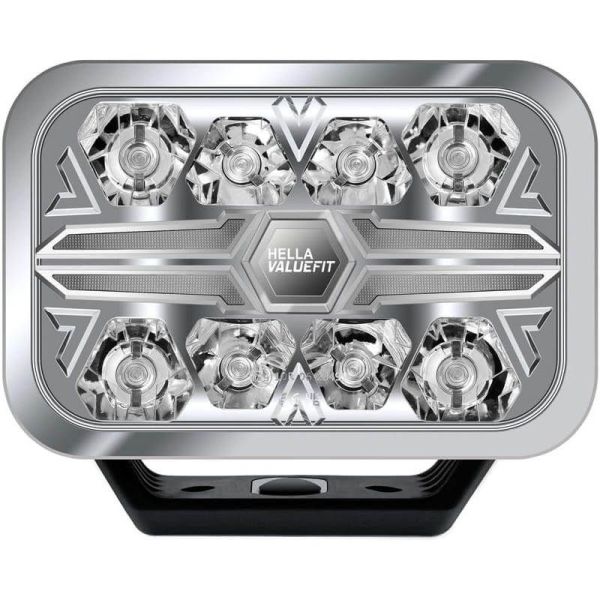 Faro LED rectangular Homologado 9" Luz de Posición Blanca y Ambar y Largo Alcance R10 ECE-R149 y ECE-R148 25 Puntos Hella