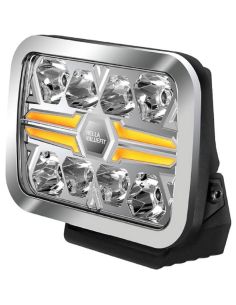 Faro LED rectangular Homologado 9" Luz de Posición Blanca y Ambar y Largo Alcance R10 ECE-R149 y ECE-R148 25 Puntos Hella 2