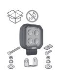 Faro de trabajo cuadrado LED mini 12V 24V 1.350Lm y 12W ECE R10 y ECE R148 VX80-WD Osram | LeonLeds