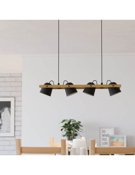 Lámpara de techo con 4 focos conectada Hornwood-Z Led Integrado RGB+TW 2.200Lm Eglo | LeonLeds