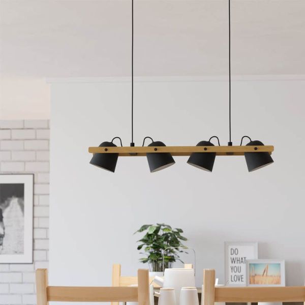 Lámpara de techo con 4 focos conectada Hornwood-Z Led Integrado RGB+TW 2.200Lm Eglo | LeonLeds