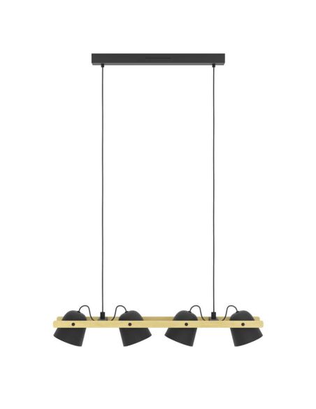 Plafonnier avec 4 spots connectés Hornwood-Z Led Intégré RGB+TW 2 200Lm Eglo | LéonLeds