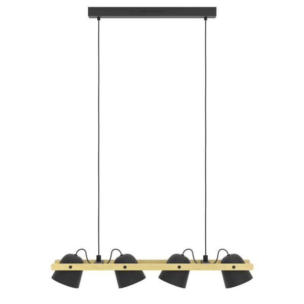 Plafonnier avec 4 spots connectés Hornwood-Z Led Intégré RGB+TW 2 200Lm Eglo | LéonLeds