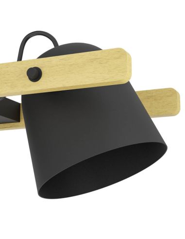 Lámpara de techo LED industrial conectado con 4 focos Hornwood-Z RGB+TW 2.200Lm | LeonLeds