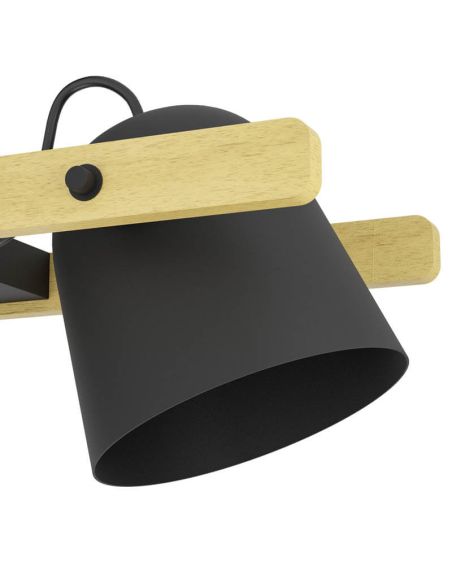 Lámpara de techo LED industrial conectado con 4 focos Hornwood-Z RGB+TW 2.200Lm | LeonLeds