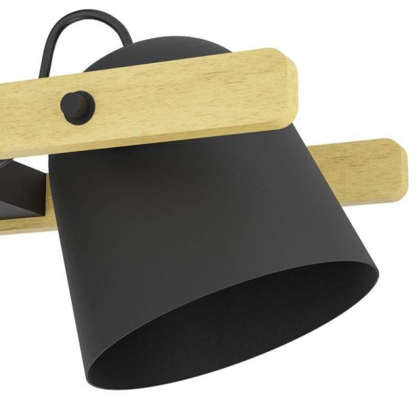 Lámpara de techo LED industrial conectado con 4 focos Hornwood-Z RGB+TW 2.200Lm | LeonLeds