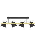 Lámpara de techo LED industrial conectado con 4 focos Hornwood-Z RGB+TW 2.200Lm | LeonLeds