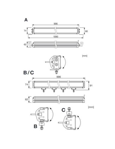 LED Combo LightBar VX1000-CB DR SM...