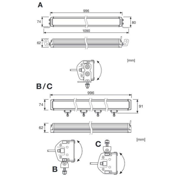 LED Combo LightBar VX1000-CB DR SM...