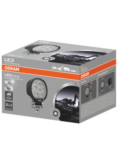 Projecteur de travail LED rond 2000Lm 20W 12V 24V ECE R10 et ECE R148 VX100-WD LEDWL106-WD Reverse | LéonLeds
