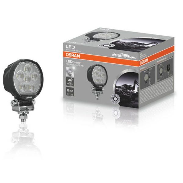 Luz de trabalho LED redonda 2000Lm 20W 12V 24V ECE R10 e ECE R148 VX100-WD LEDWL106-WD Reverso | LeonLeds