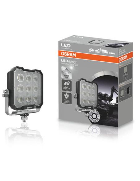 Faro LED cuadrado potente 3000Lm 30W 12V 24V ECE R10 y ECE R148 VX125-WD LEDWL108-WD Marcha Atras | LeonLeds