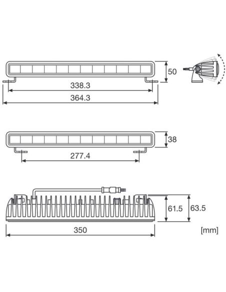 Barra LED osram 4x4 Homologada LightBar SX300 Osram Osram | LeonLeds