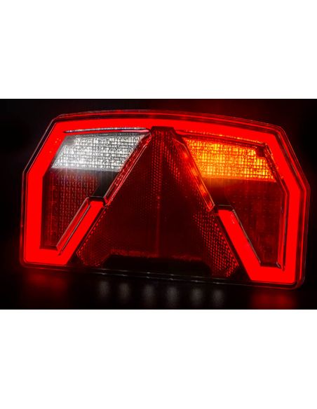 Piloto trasero LED con triangulo 12V 6 Funciones y Posición Efecto Neon AR F1 R1 S1 2A IIIA Con Cable FT-372 Fristom | LeonLeds