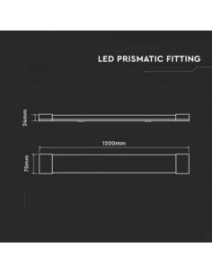 Regleta LED Interior 40W de 120cm Vtac Pro | LeonLeds 2