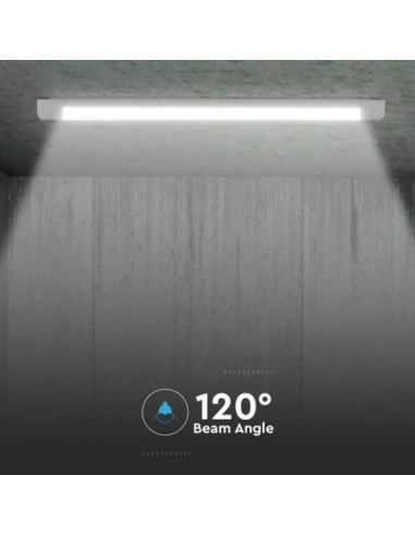 Ángulo de haz de luz de Regleta LED Interior 40W de 120cm Vtac Pro | LeonLeds