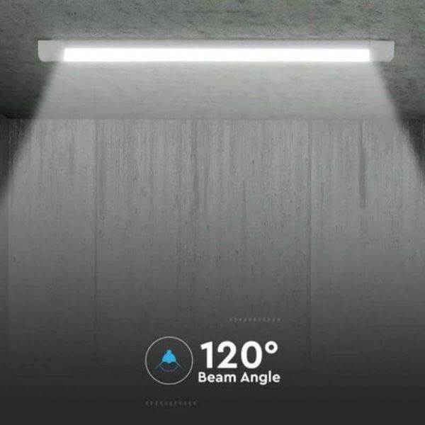 Ángulo de haz de luz de Regleta LED Interior 40W de 120cm Vtac Pro | LeonLeds