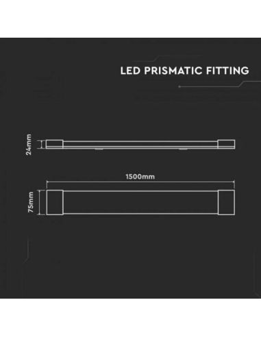 Pantalla LED Linear 150Cm con 50W y 6.000Lm Blanca Vtac | LeonLeds