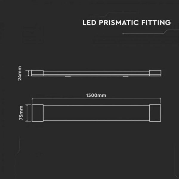 Écran LED Linéaire 150Cm avec 50W et 6 000Lm Blanc Vtac | LéonLeds