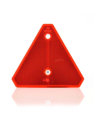 Triangulo reflectante rojo | Triangulo reflectante con agujeros pare remachar | Triangulo reflectante sin esquinas | LeonLeds