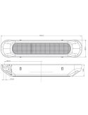 Medidas Piloto LED mini trasero con 3 funciones Intermitente, Posición y Freno 12V 24V FT-330 LED R1 S1 2A Fristom | LeonLeds