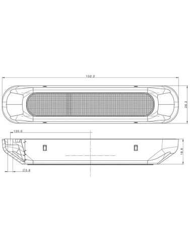 Medidas Piloto LED mini trasero con 3 funciones Intermitente, Posición y Freno 12V 24V FT-330 LED R1 S1 2A Fristom | LeonLeds