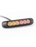 Piloto LED mini trasero con 3 funciones Intermitente, Posición y Freno 12V 24V FT-330 LED R1 S1 2A Fristom | LeonLeds