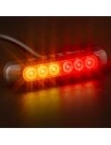 Piloto LED mini trasero con 3 funciones Intermitente, Posición y Freno 12V 24V FT-330 LED R1 S1 2A Fristom | LeonLeds