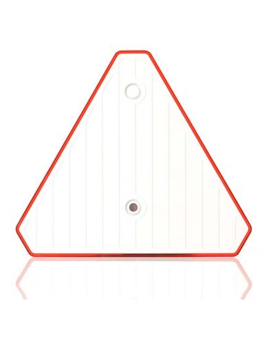 Triangulo reflectante rojo | Triangulo reflectante con agujeros pare remachar | Triangulo reflectante sin esquinas | LeonLeds