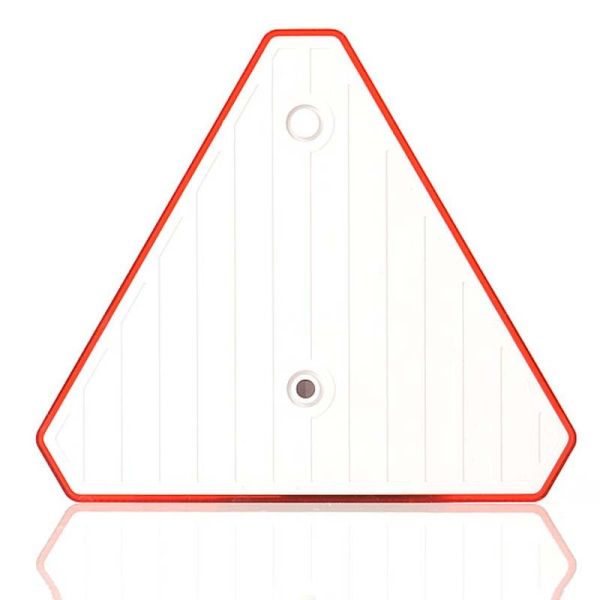 Triangulo reflectante rojo | Triangulo reflectante con agujeros pare remachar | Triangulo reflectante sin esquinas | LeonLeds