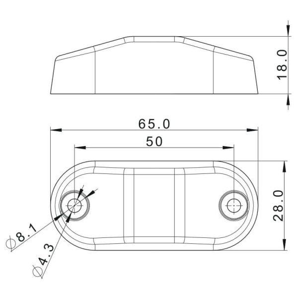 Mini Luz de Folga LED Fumada FT-062 Escuro Aprovação Europeia A R1 SM1 FT-062 B LED DARK Fristom | LeonLeds