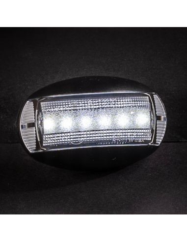 Piloto LED de galibo ovalado Blanco FT-067 B LED A R1 SM1 12V - 36V