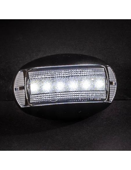 Indicador LED de folga oval branco FT-067 B LED A R1 SM1 12V - 36V