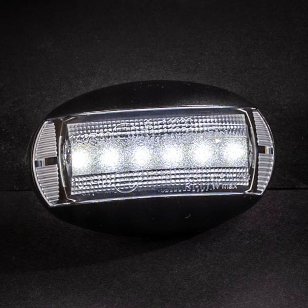 Piloto LED de galibo ovalado Blanco FT-067 B LED A R1 SM1 12V - 36V
